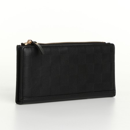 Women's wallet on magnets, black color