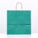 Craft package, green velvet, with twisted handles, 32 x 12 x 32 cm