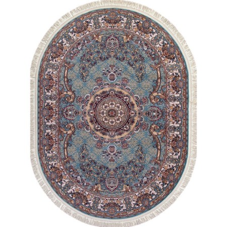 Oval Merinos shahreza carpet, size 200x285 cm, color Blue