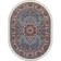 Oval Merinos shahreza carpet, size 200x285 cm, color Blue
