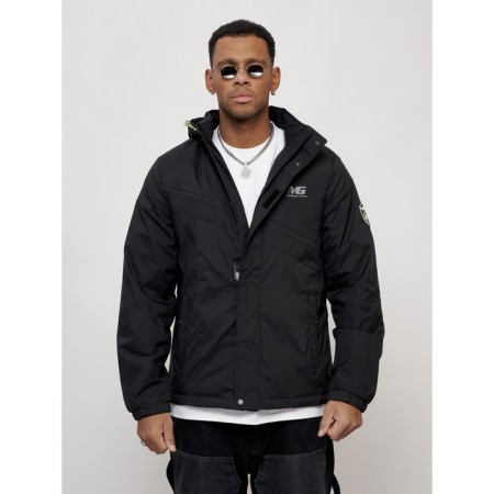 Sports male jacket, size 52, black color-1