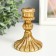 Polystone candlestick for 1 candle "Diana" gold 10.3x7.8x7.8 cm