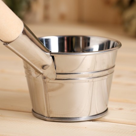 Bath bucket, "steam room", 0.5l, stainless steel-2