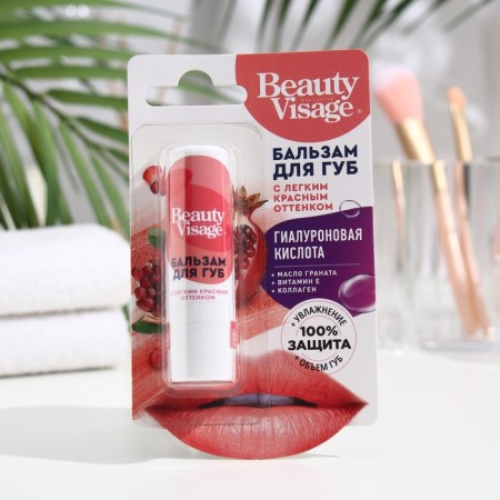 Lip balm with a light red tint "Beauty Visage", 3.6 g