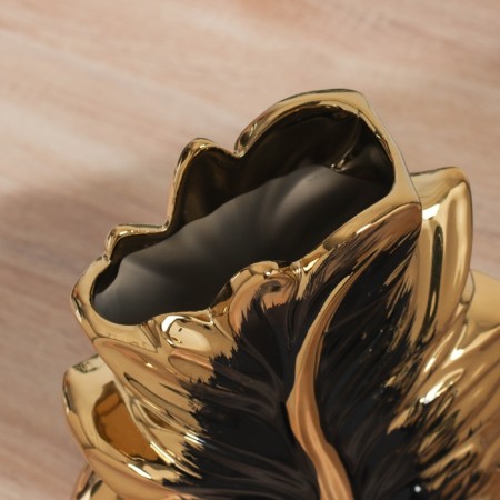 VAZ Coramics Table "Bjorn" 25x18 cm, black-golden-2