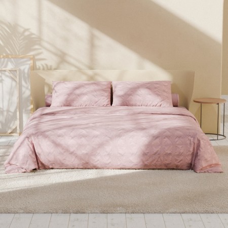 Lovelife linen Duet Texture: Rosy, 143x215CM-2ST, 230x240cm, 50x70cm-2pcs, microfiber, 110 g/m2-2