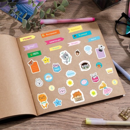 Album of stickers, 8 sheets, “I am excellent”, 11 x 16 cm-4