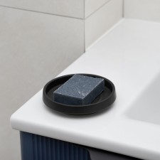 Magma soap dish. Moroshka , 12x12x2.3 cm, black color