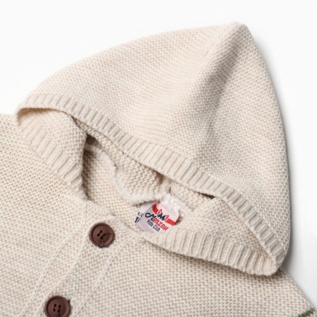 Knitted jumper for a boy, beige color, height 92 cm-1