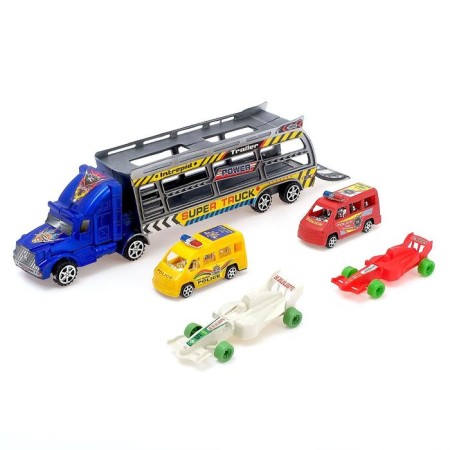 Truck Inertial "Avtobos", with cars, MIX color-5