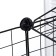 Coaters 24 sections with textile shelves, metal, black, 210 x 210 x 35 cm, (35 x 35) 96044