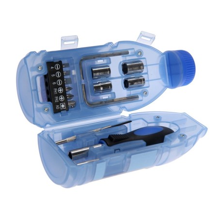 Tundra instruments set, gift plastic case "bottle", 15 items-2