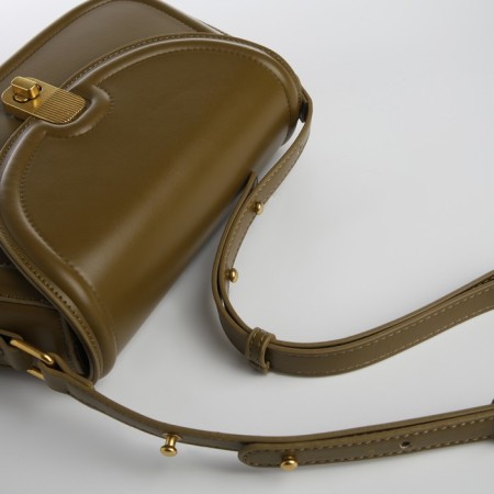 Women's bag Textura, messenger, average size, khaki color-5