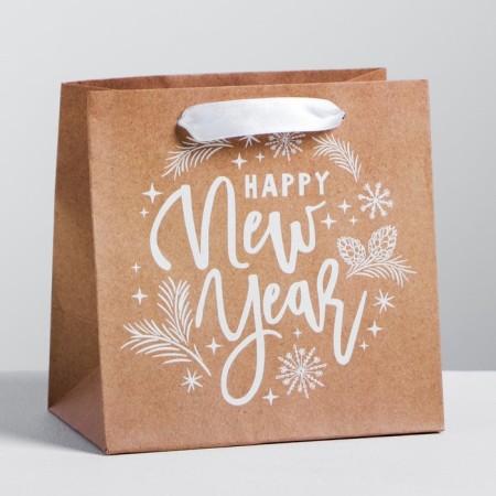 Craft square “New Year's gift”, 14 x 14 x 9 cm, New Year-1