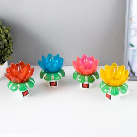 Nightlight "Blocked flower" 220V E12 MIX 9x9.5 cm Risalux