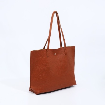 Shopper bag on magnet, brown color-1
