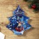 A plate in the form of a Christmas tree "Magic moments", 16.5x19.5 cm