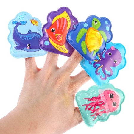 Bath toys "Underwater World" Book and finger theater, Baby Me-10