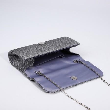 Magneta bag, long chain, light-gray color-4