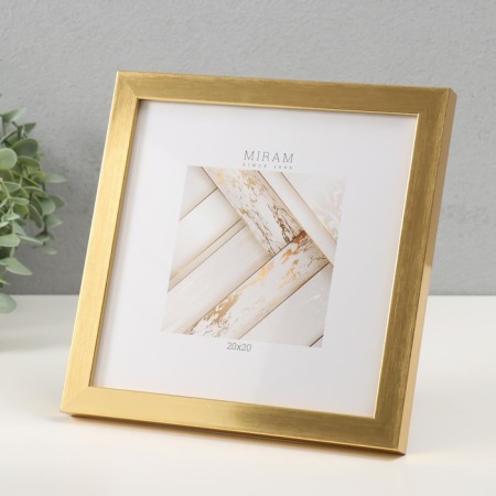 Photo frame plastic Gallery 20x20 cm, 641811 gold (plastic screen)-1