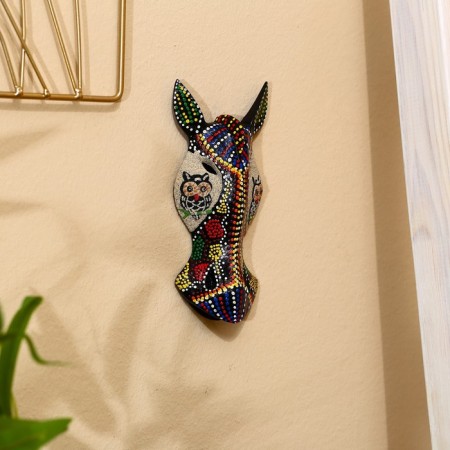 Mask "Zebra" Albezia 19x9x4 cm-2