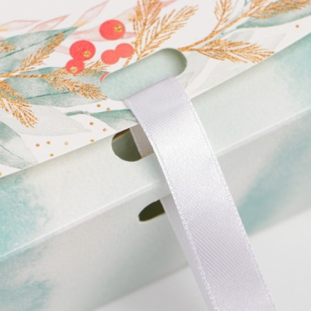 Folding Gift Box "New Year's Wreath", 16.5 x 12.5 x 5 cm, New Year-4