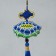Suspension Textile "Lotus" blue 2x10x29 cm