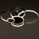 Cialogs from PDU 1895/6 LED 124W Dimmer black and white 59x49x11.5 cm Bayerlux