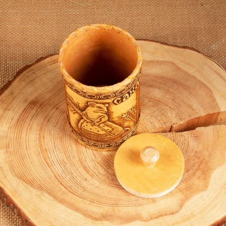 TUES "Mouse", sugar, 400 ml, 8 x 8 x 13 cm, birch bark-3