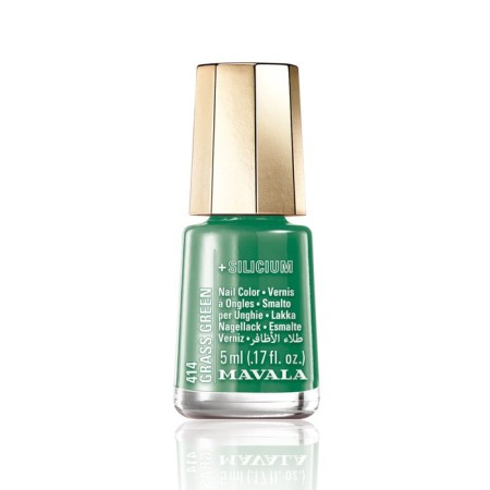 Silicon nail polish with silicon, tone 414 Grass Green, 5 ml