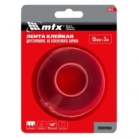 Bilateral adhesive tape Matrix 89078, transparent, 15 mm x 3m-2