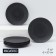 A set of plates of dessert porcelain Magistro Lofty, 6 objects: D = 20 cm, black color