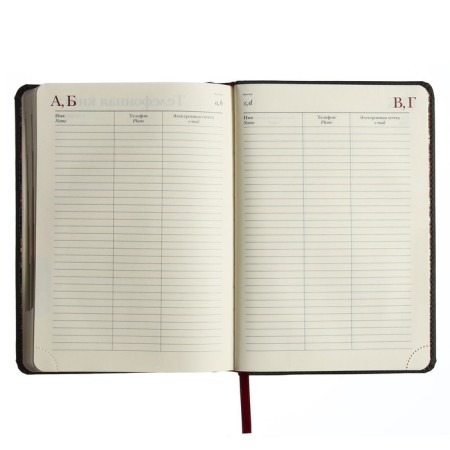 Leduced A5 Diary, 136 Velvet Index sheets, hard cover, artificial leather, Soft Touch lamination, lies, tinted block 70 g/m2, gray-9