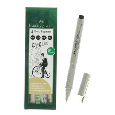 A set of capillary pens 4 pieces (Liners 0.1, 0.3, 0.5, 0.7), Faber-Castell Ecco Pigment (pigmented light-resistant ink)