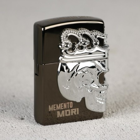 Lighter gasoline "Momento Mori", 5.5 x 3.8 cm.-1