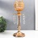 Summary Metal for 1 candle "Scales flower" gold 32x11x11 cm