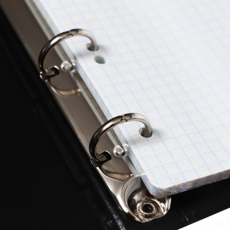 Notebook A5 240 sheets in a cage on the rings of BG Black No. 2, PVC cover, block 65g/m2-4