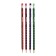 Chernographic pencil with an eraser, the NV body is triangular sharpened, in a tube, mix