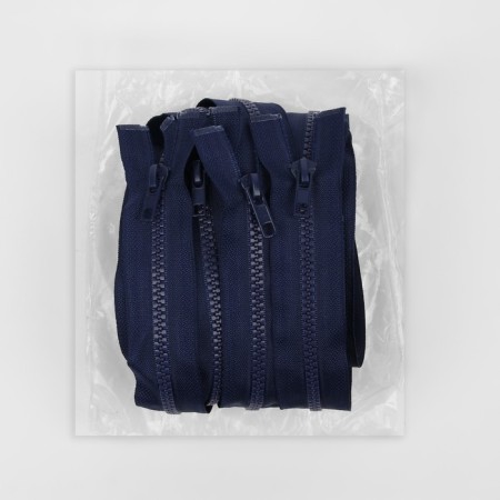 Lightning "Tractor", No. 5, connective, 2 runners, automatic locks, 90 cm, dark blue color-2