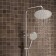 Shower system RMS SUS124-003DK-2, single-leaf, shower watering can, chrome