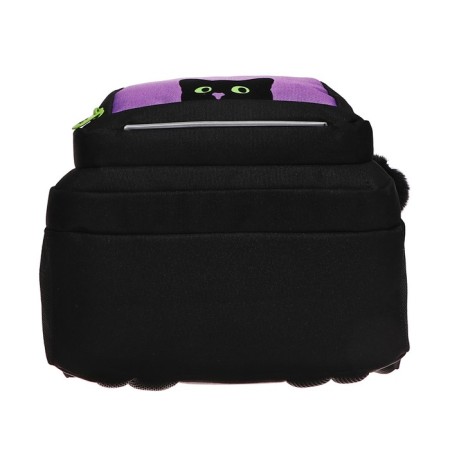 School backpack, 39 x 30 x 19 cm, Grizzly, ergonomic back, + keychain, black/purple-7