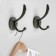 Furniture hook CAPPIO WING, two -rOM, graphite color, 4 pcs.