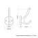 Furniture hook Cappio Simple, two -rod, matte gold