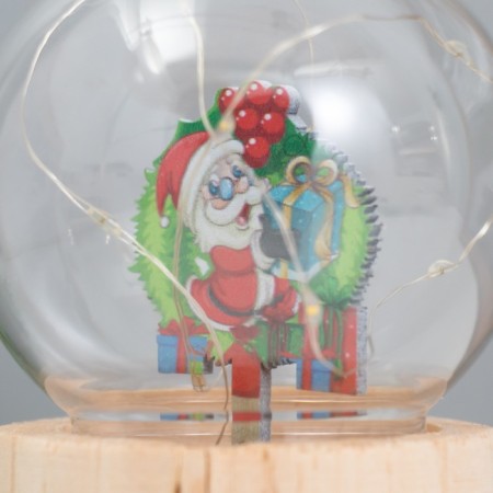 Spinker "Shar-Dad Frost with a gift" LED 3XAG10 ball 8CM 6.5x6.5x11.5cm-3