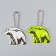 The reflective element "Bear", bilateral, 5.5 × 4.2 cm, color mix