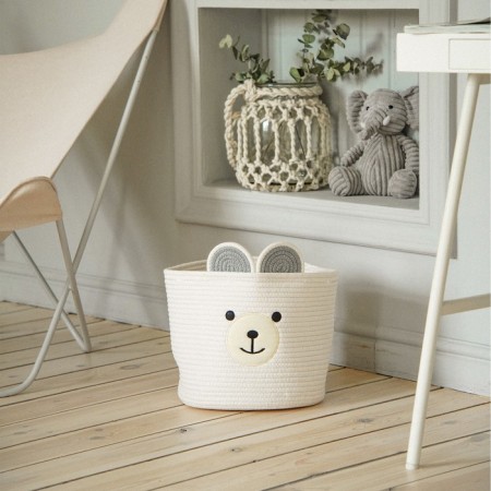 Basket for storage of manual weaving, cotton 29x29x26 cm-5