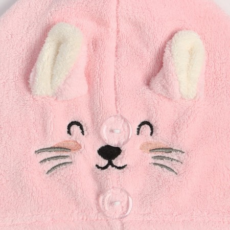 A tile for drying hair Ethel "Cute" color pink, 65x25 cm, 100% p/e-5