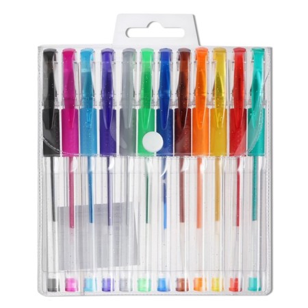 A set of gel pens 12 pieces, with a rubber holder-5