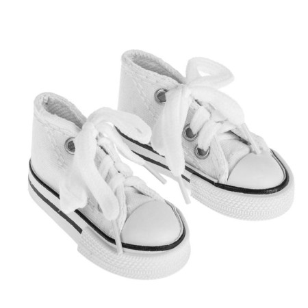 Doll sneakers, sole length 7.5 cm, white color-1