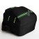 Youth backpack with a zipper, 4 pockets, black/green color